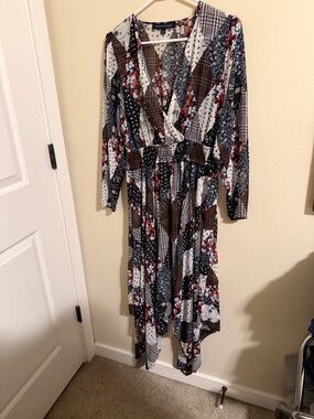 tommy hilfiger sheer sleeve asymmetrical dress Tommy Hilfiger Women Black Sheer-Sleeve Asymmetrical Dress Size 2